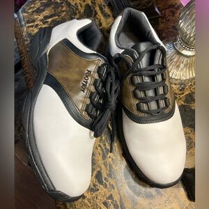 FootJoy GreenJoys Leather Ssddle Golf Shoes  9-1/2M